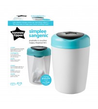 Cos pentru scutece Sangenic Simplee, Tommee Tippee, Albastru